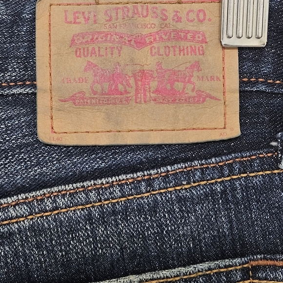 82 LEVI'S 518 DISTRESSED SUPERLOW BOOT CUT JEANS SIZE 1M - Picture 15 of 16